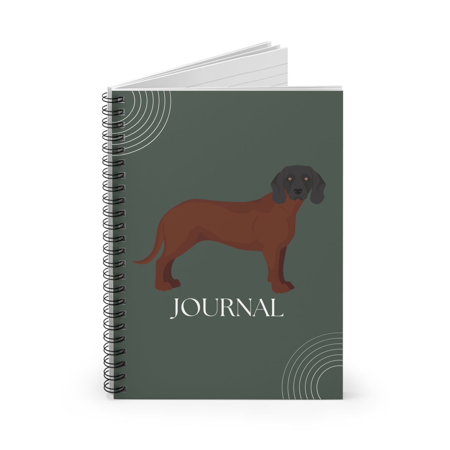 Bavarian Mountain Scent Hound College Ruled Spiral Notebook