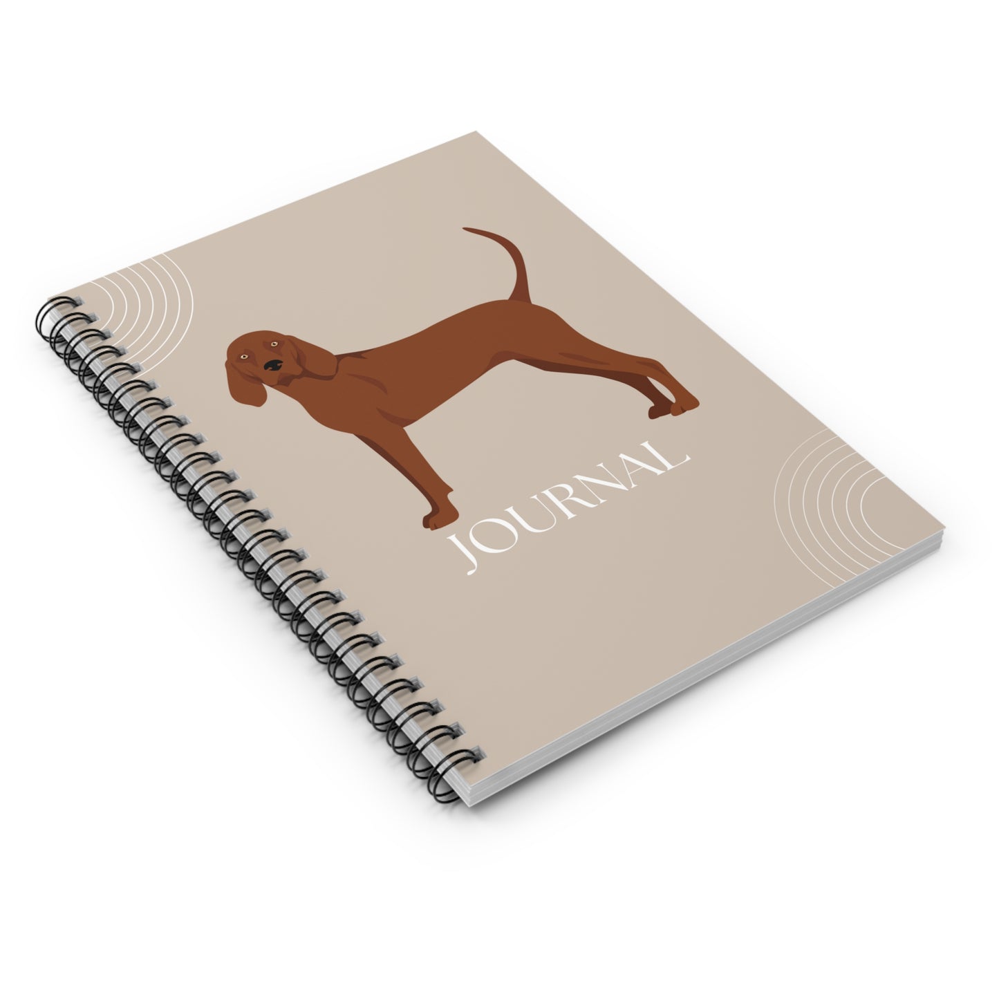 Redbone Coonhound College Ruled Spiral Notebook