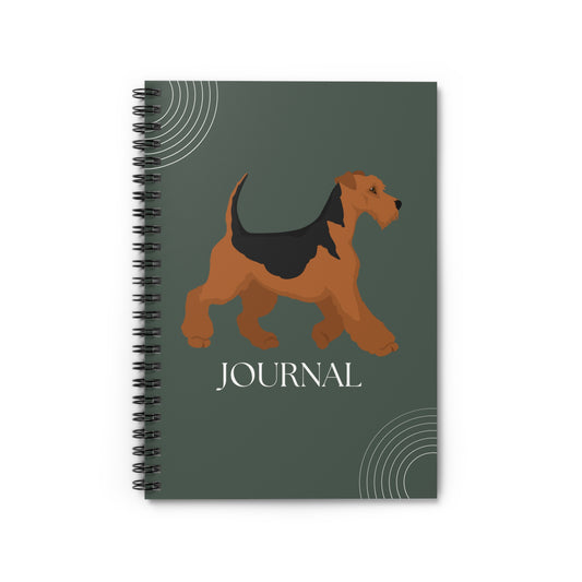 Airedale Terrier College Ruled Spiral Notebook