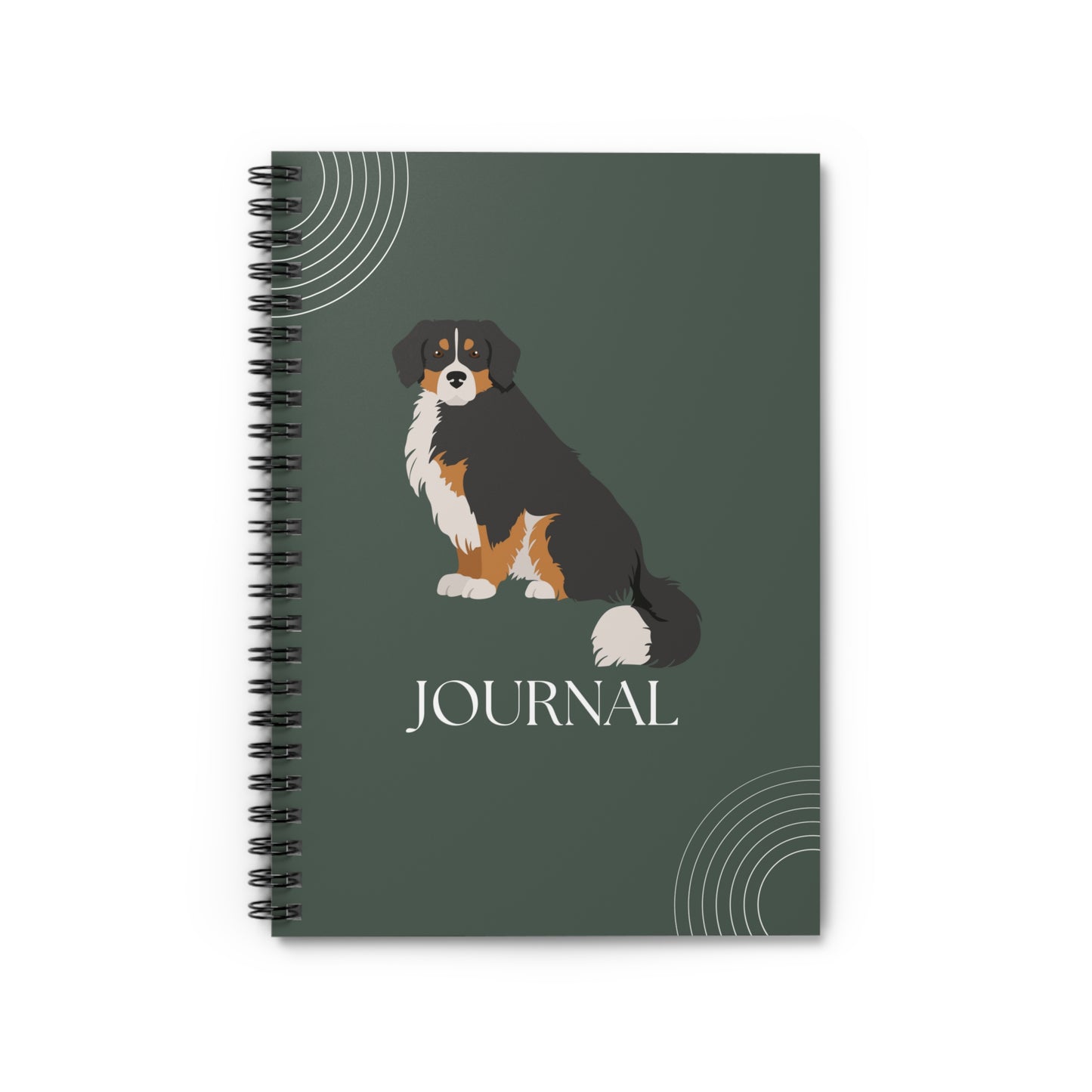Bernese Mountain Dog College Ruled Spiral Notebook