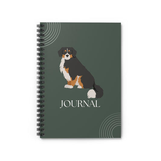 Bernese Mountain Dog College Ruled Spiral Notebook
