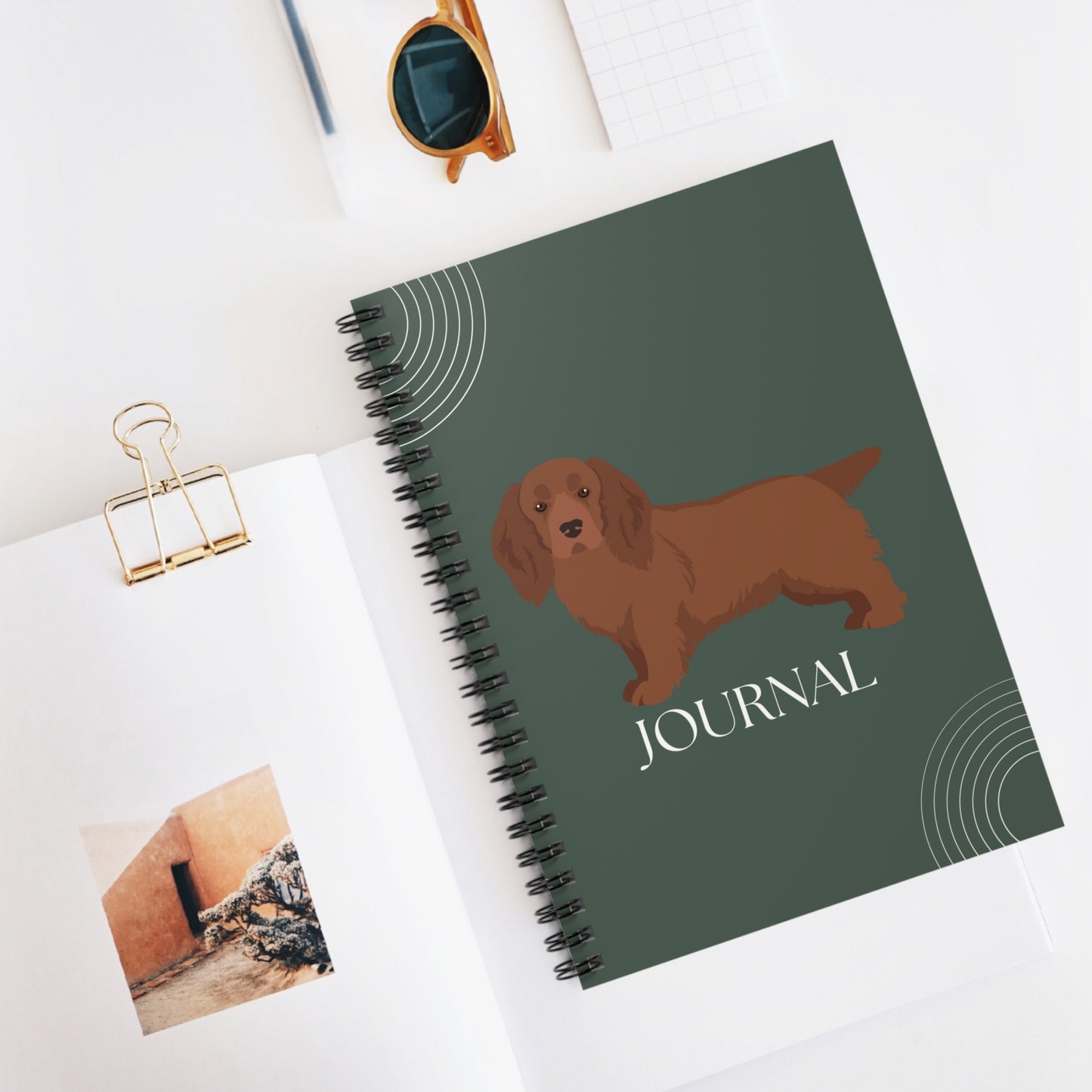 Sussex Spaniel College Ruled Spiral Notebook