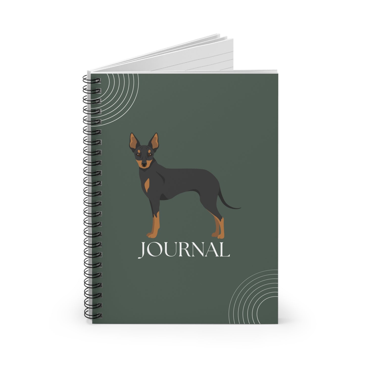 Manchester Terrier Toy College Ruled Spiral Notebook