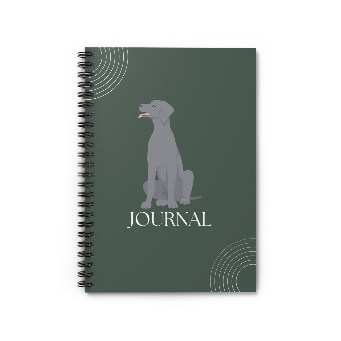 Weimaraner College Ruled Spiral Notebook