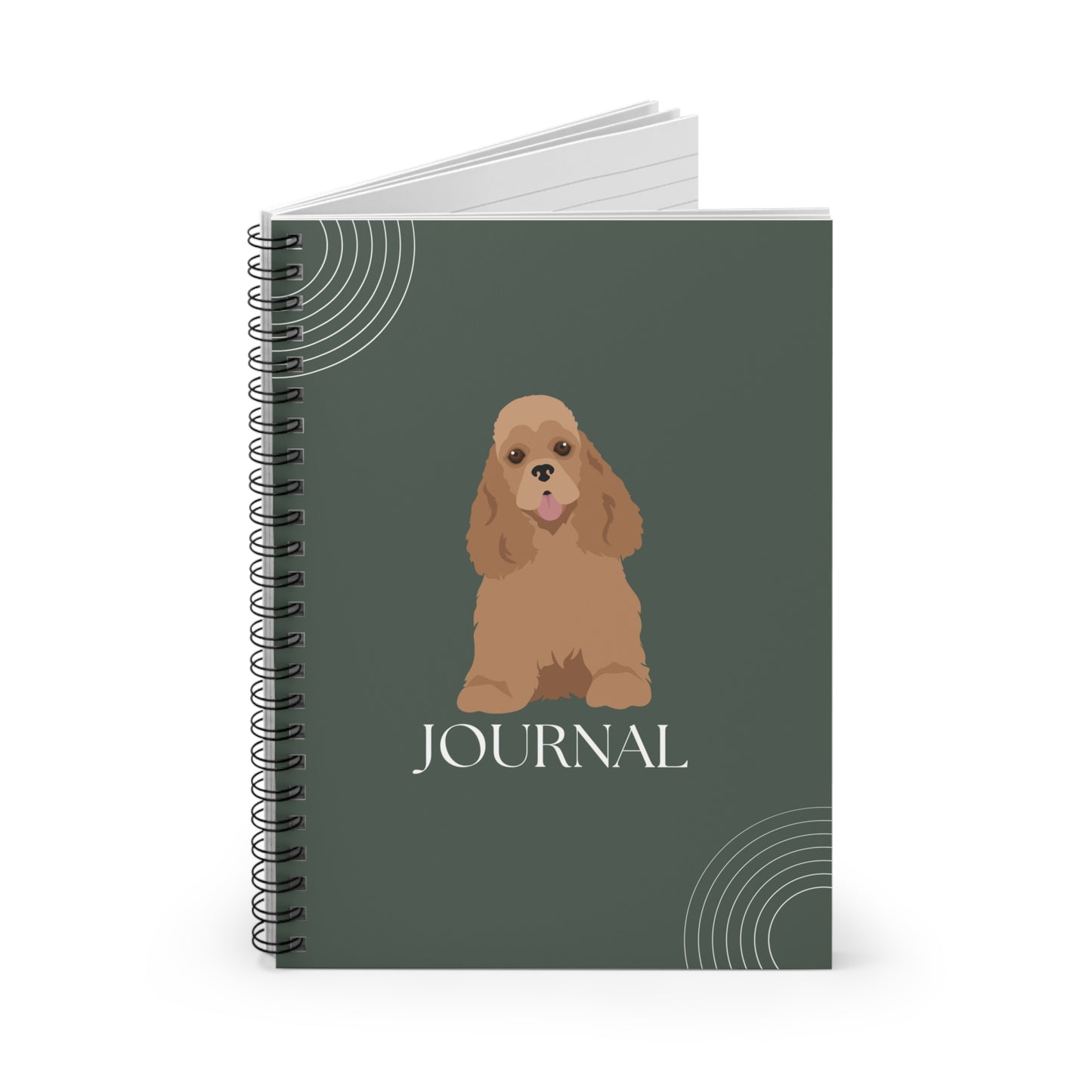 Cocker Spaniel College Ruled Spiral Notebook