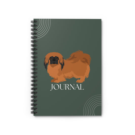 Pekingese College Ruled Spiral Notebook