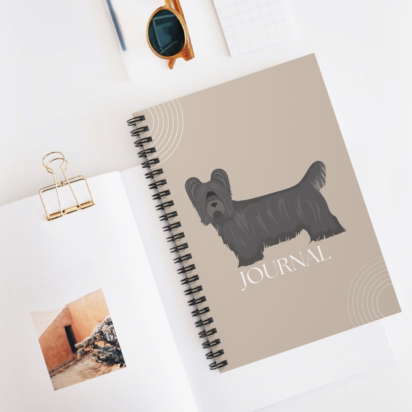 Skye Terrier College Ruled Spiral Notebook