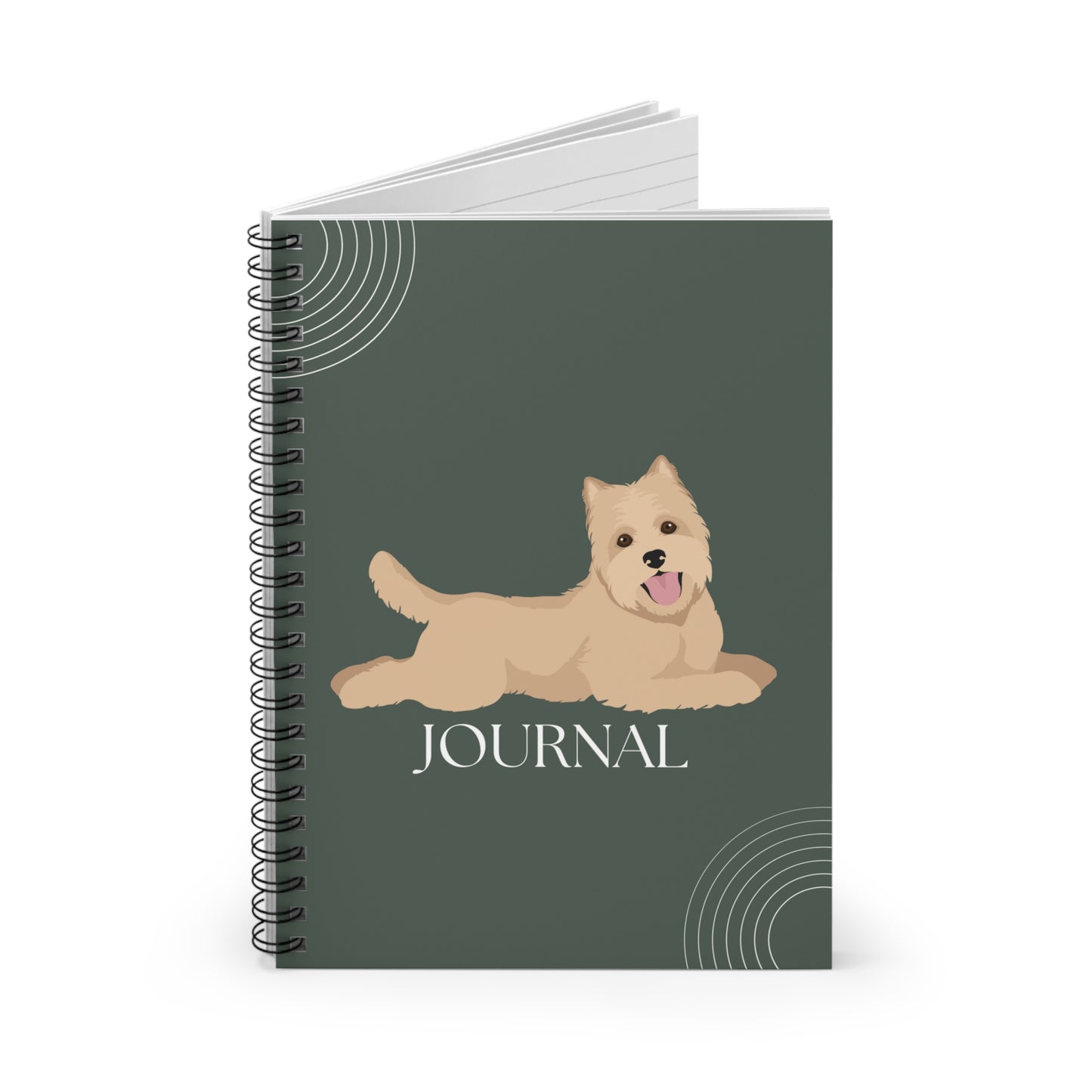 Cairn Terrier College Ruled Spiral Notebook