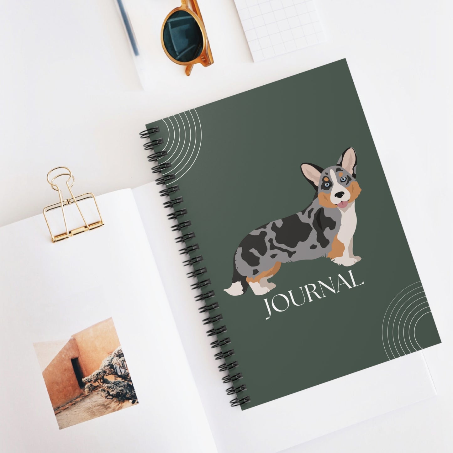 Cardigan Welsh Corgi College Ruled Spiral Notebook