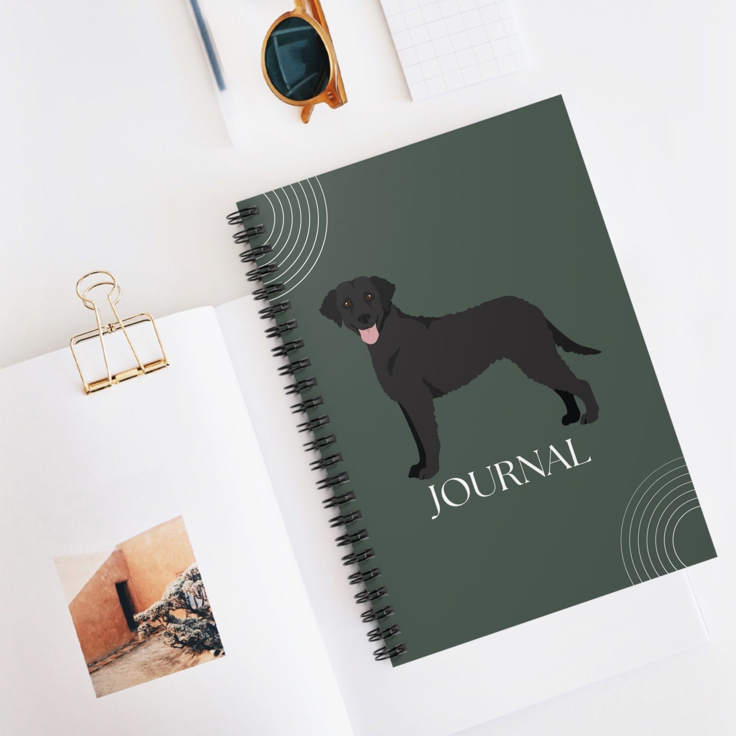 Curly-Coated Retriever College Ruled Spiral Notebook