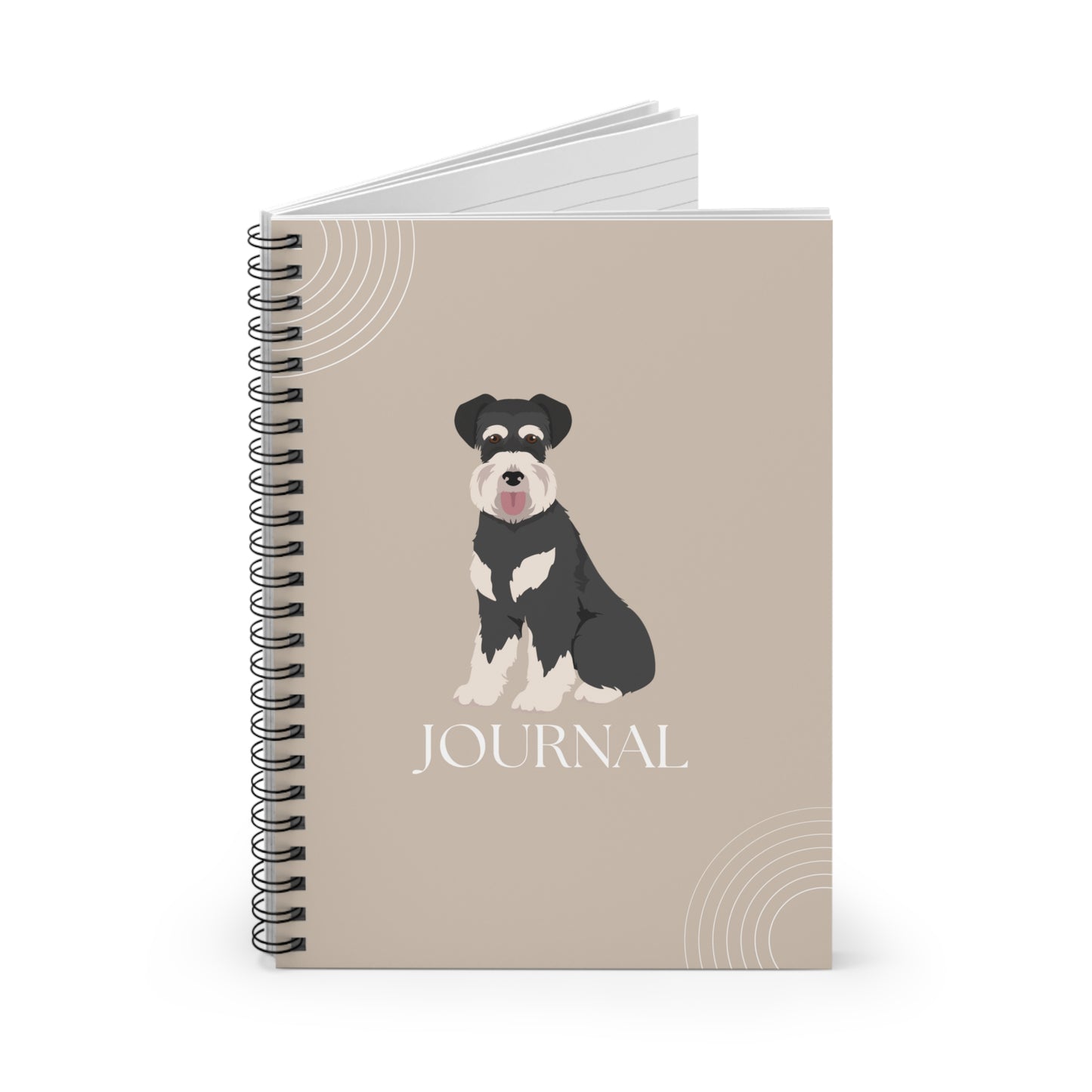 Standard Schnauzer College Ruled Spiral Notebook