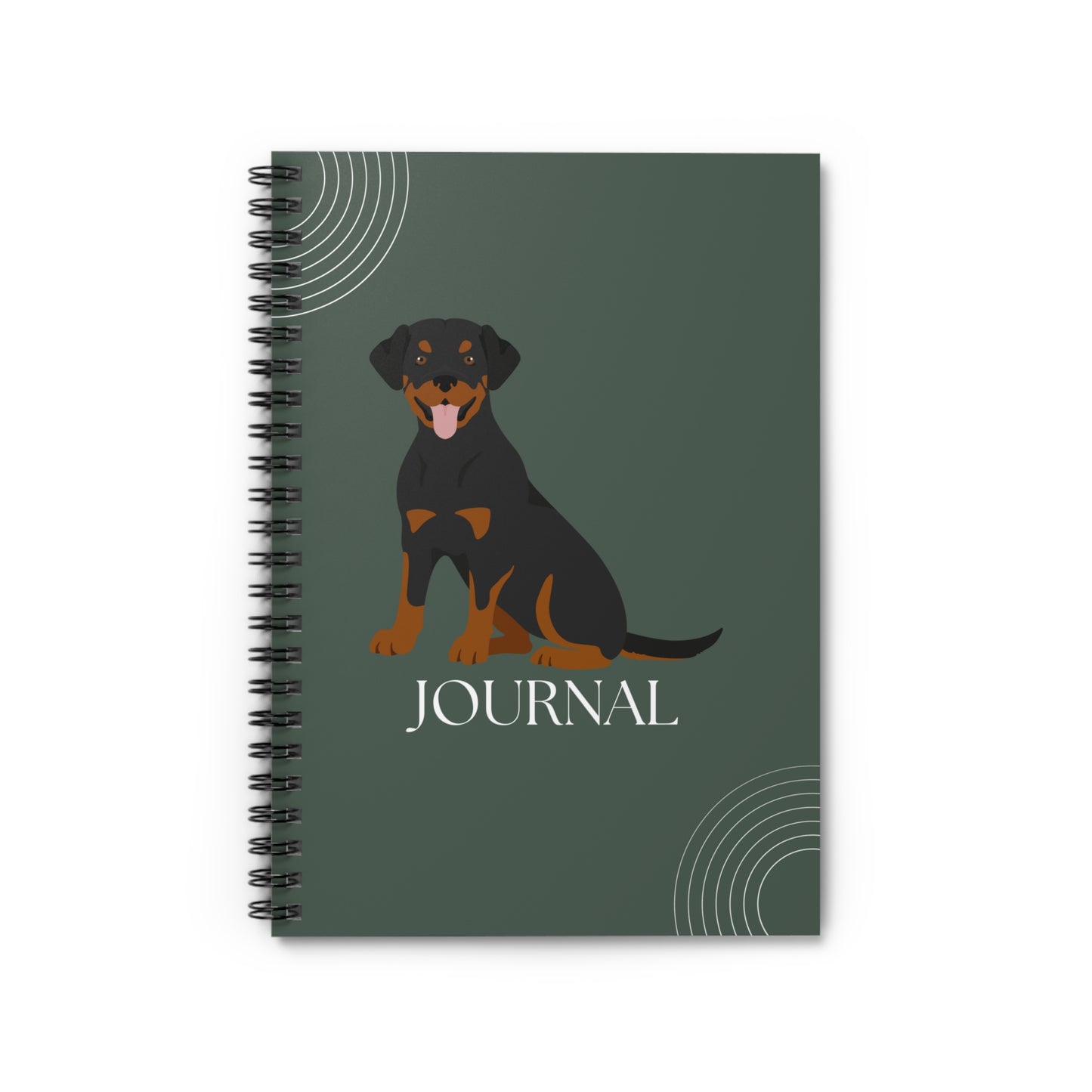 Rottweiler College Ruled Spiral Notebook