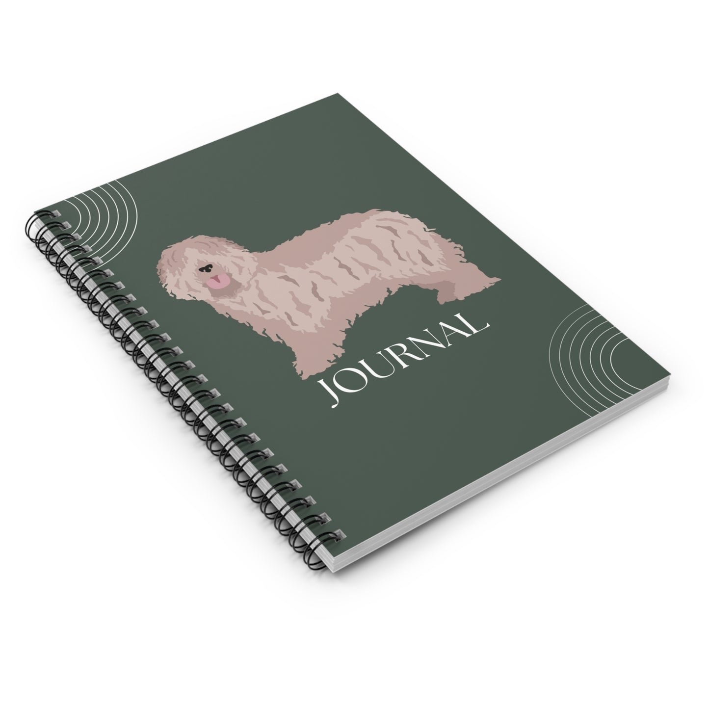 Bergamasco Sheepdog College Ruled Spiral Notebook