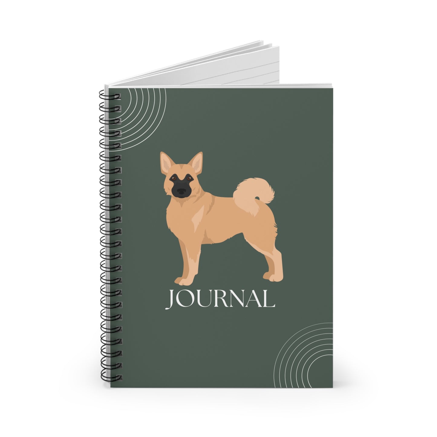 Norwegian Buhund College Ruled Spiral Notebook