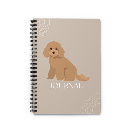 Toy Poodle College Ruled Spiral Notebook