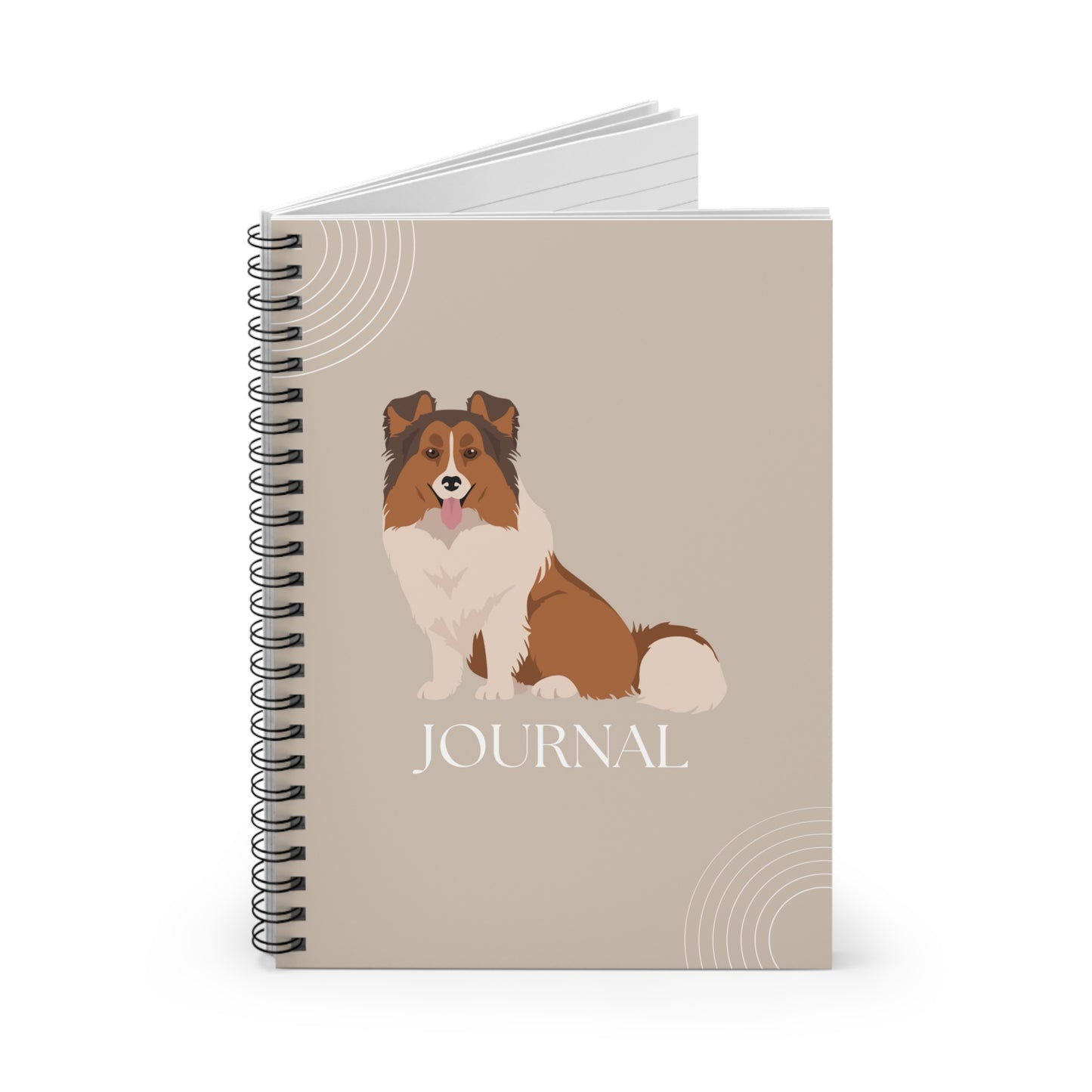 Shetland Sheepdog College Ruled Spiral Notebook