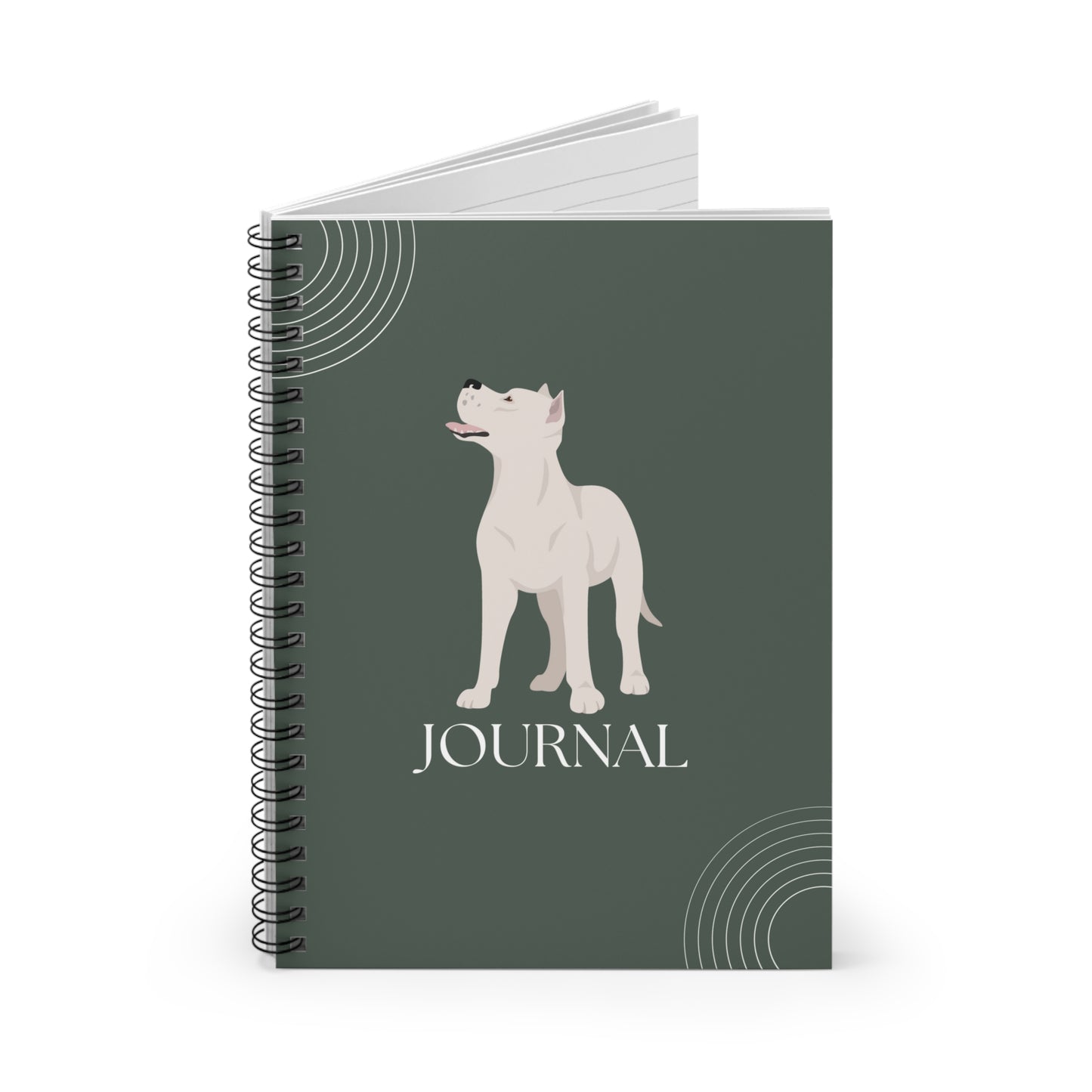 Dogo Argentino College Ruled Spiral Notebook