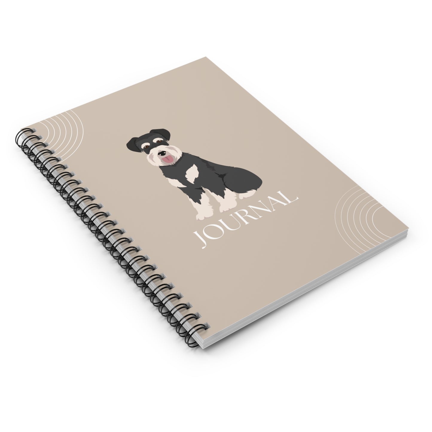 Standard Schnauzer College Ruled Spiral Notebook