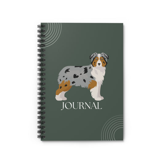 Australian Shepherd College Ruled Spiral Notebook