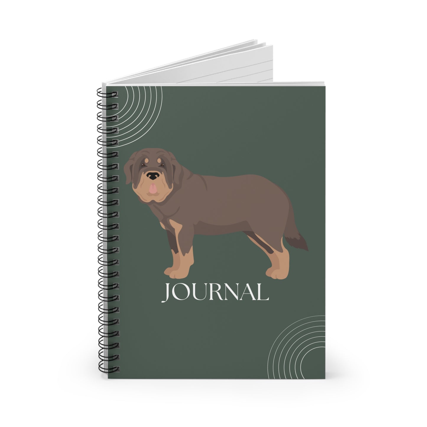 Spanish Mastiff College Ruled Spiral Notebook