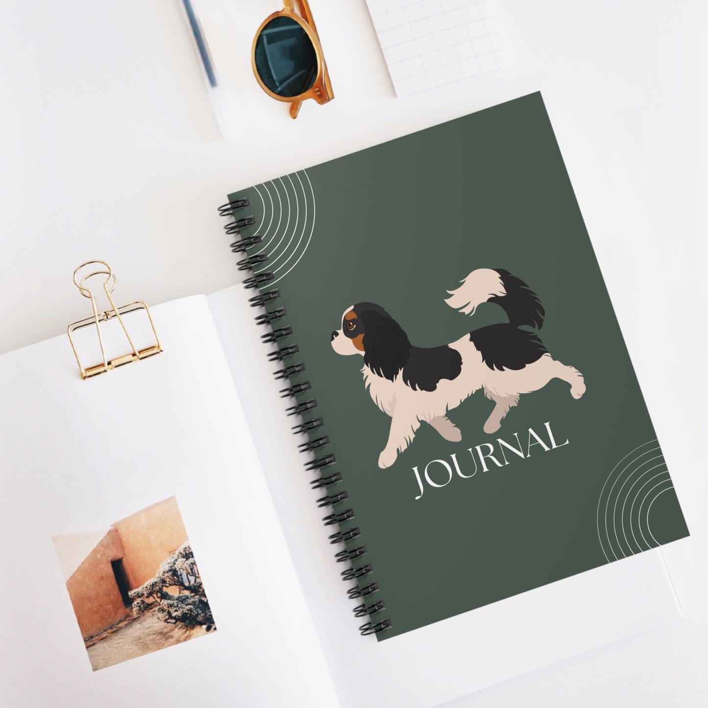 Cavalier King Charles Spaniel College Ruled Spiral Notebook