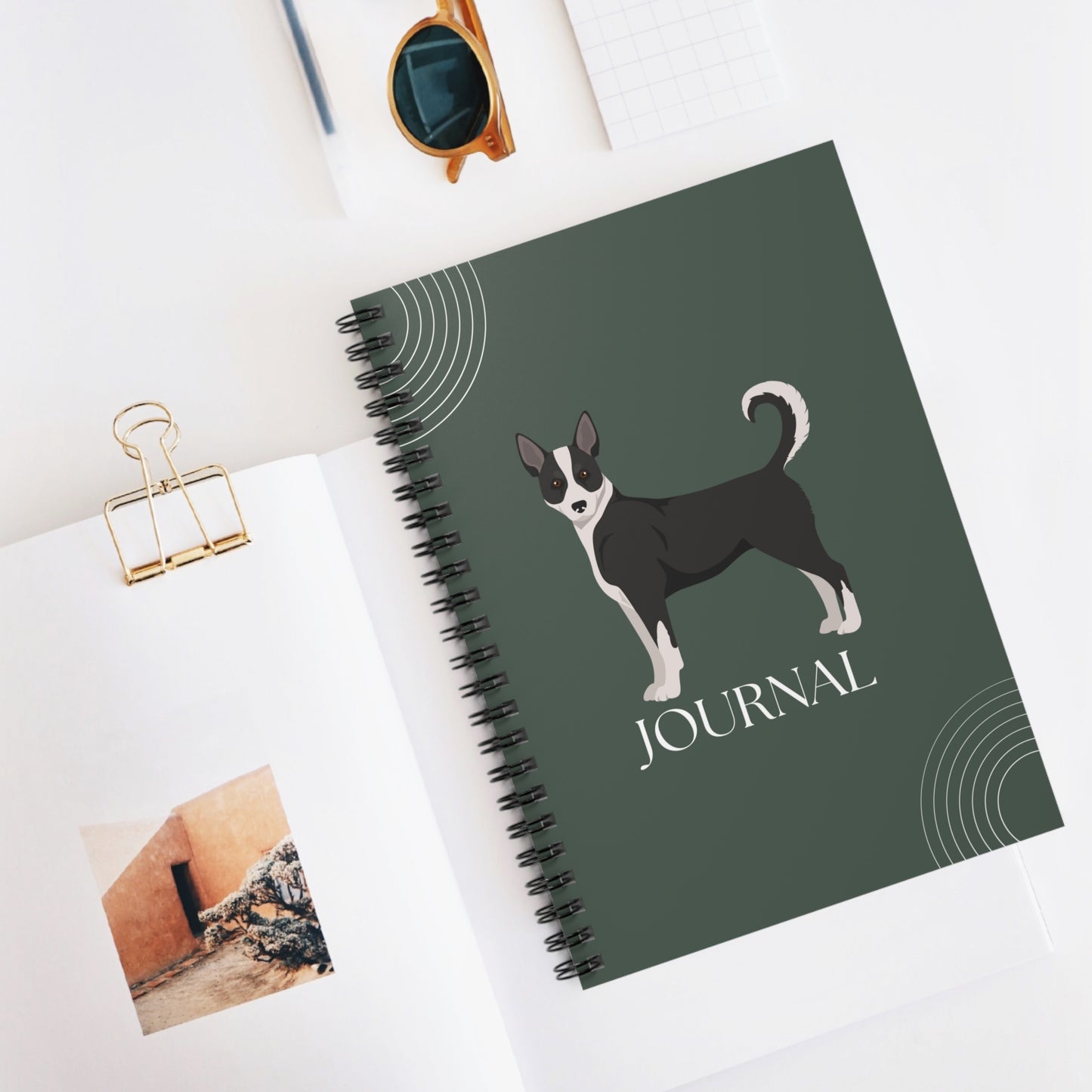 Canaan Dog College Ruled Spiral Notebook