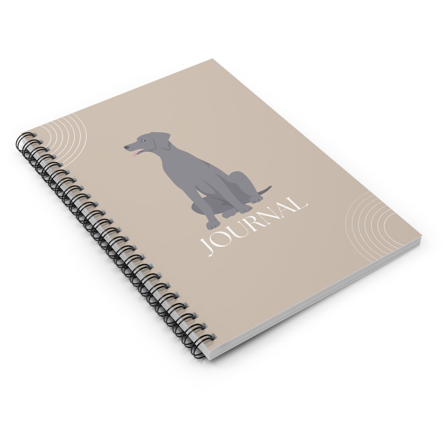 Weimaraner College Ruled Spiral Notebook