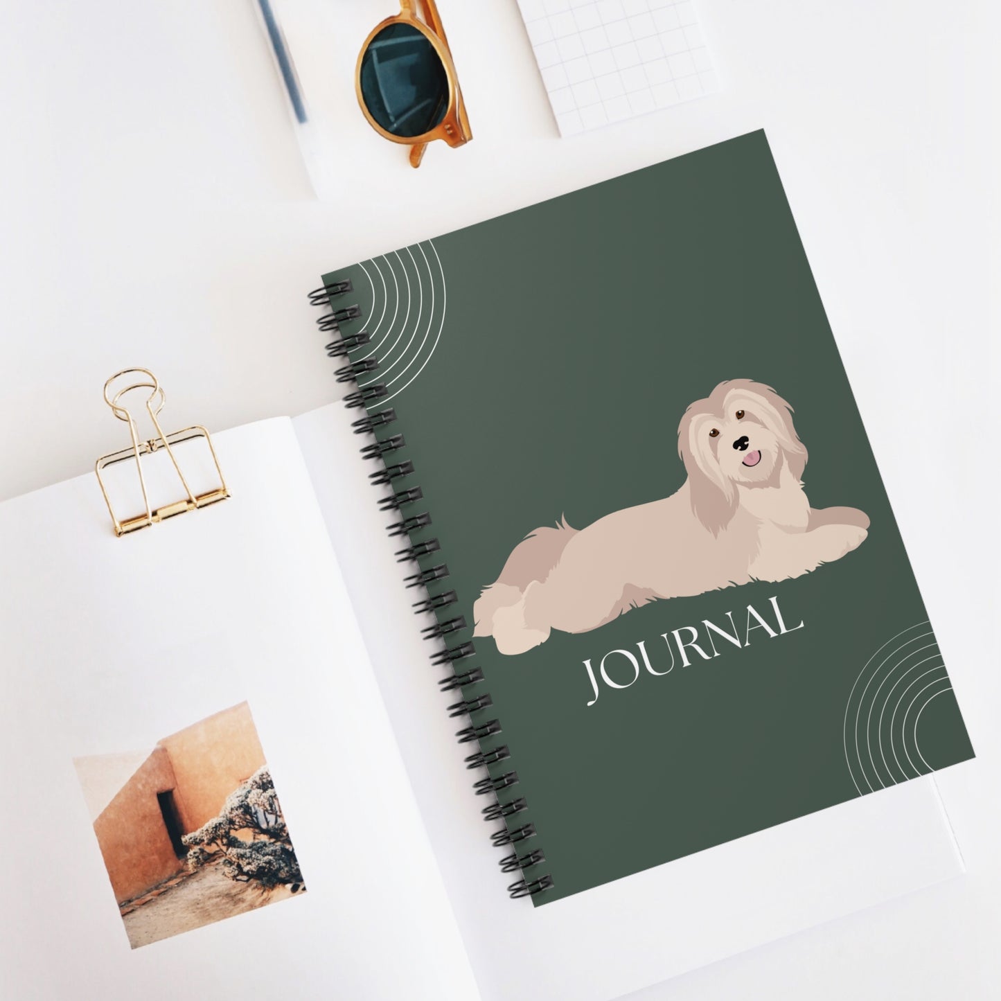 Lhasa Apso College Ruled Spiral Notebook