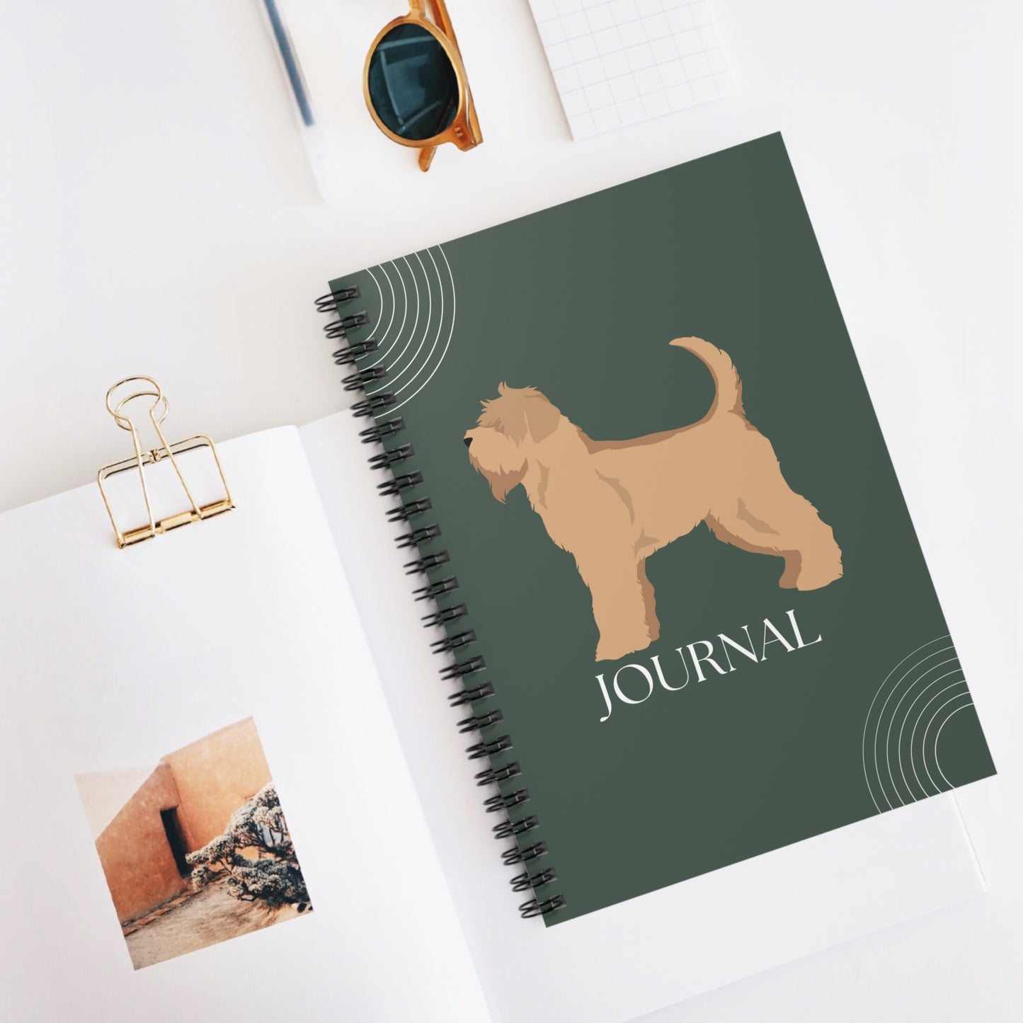 Soft Coated Wheaten Terrier College Ruled Spiral Notebook