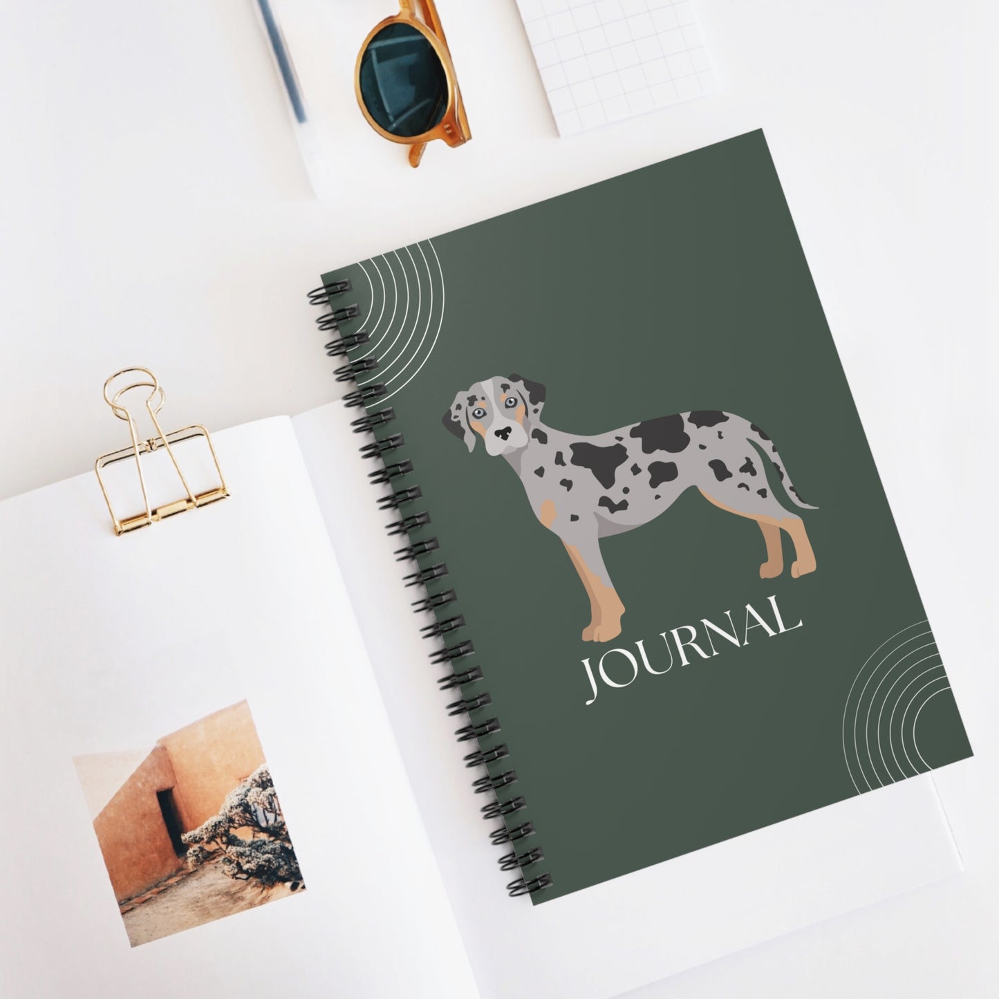 Catahoula Leopard Dog College Ruled Spiral Notebook