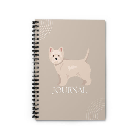 West Highland White Terrier College Ruled Spiral Notebook