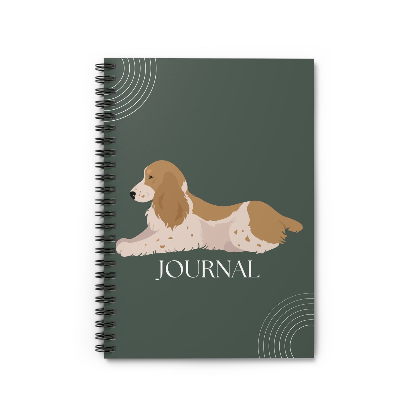 English Cocker Spaniel College Ruled Spiral Notebook