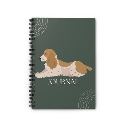 English Cocker Spaniel College Ruled Spiral Notebook