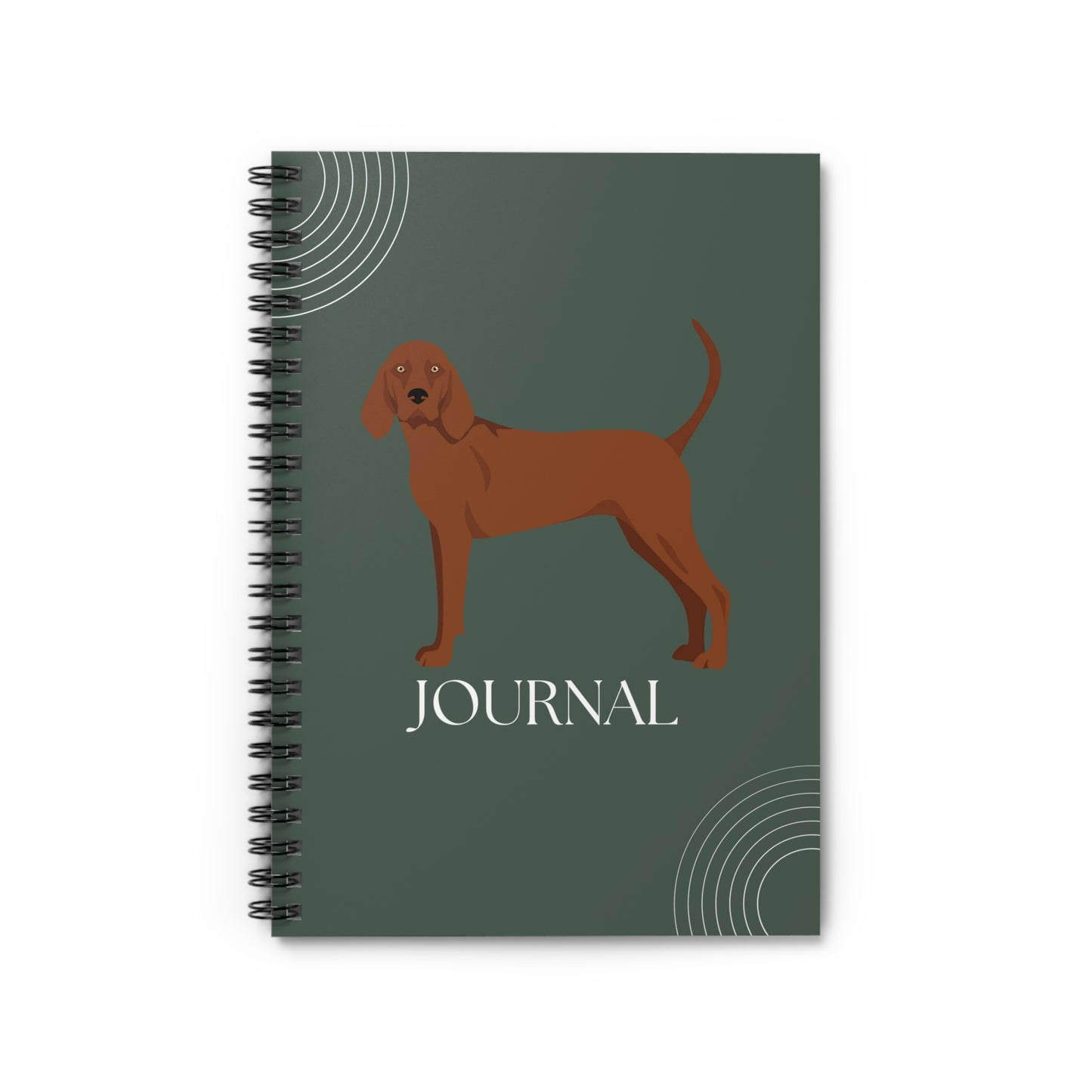 Redbone Coonhound College Ruled Spiral Notebook