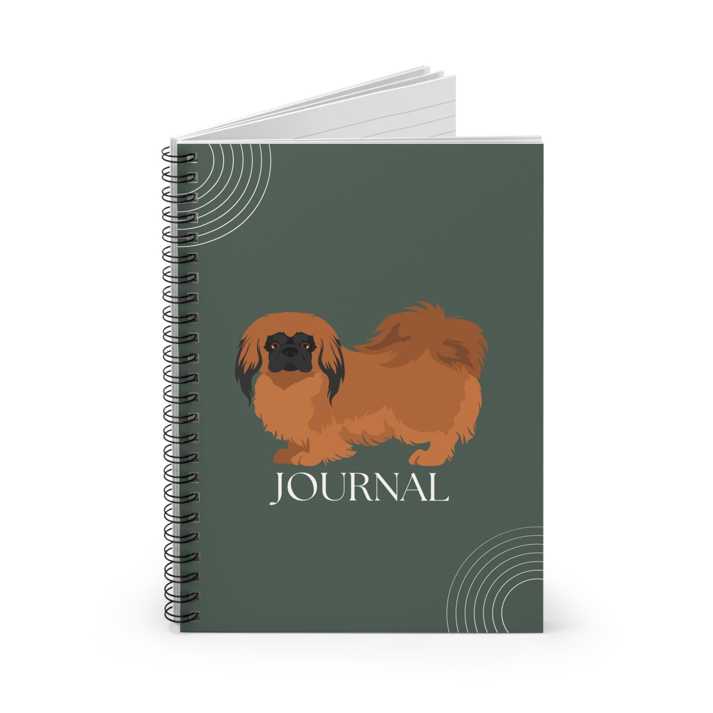 Pekingese College Ruled Spiral Notebook