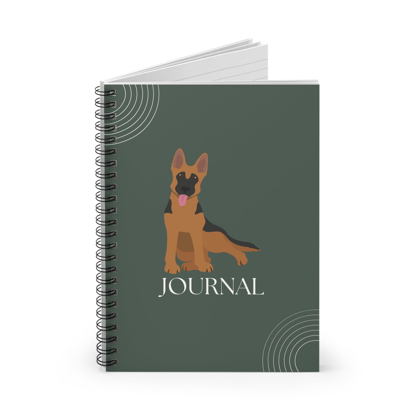 German Shepherd Dog College Ruled Spiral Notebook