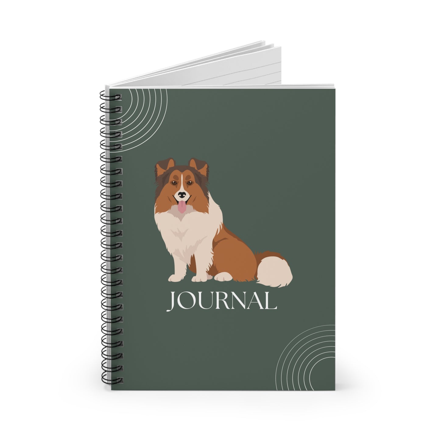 Shetland Sheepdog College Ruled Spiral Notebook