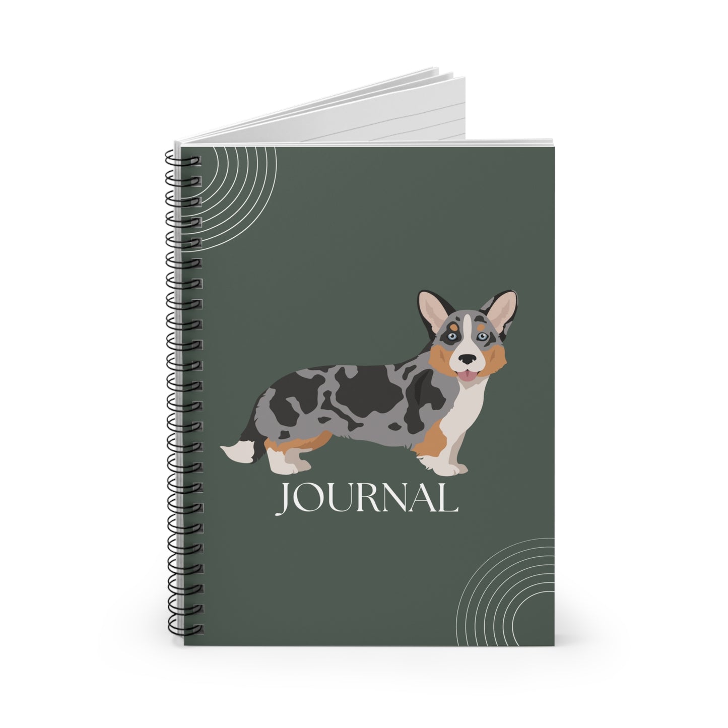 Cardigan Welsh Corgi College Ruled Spiral Notebook