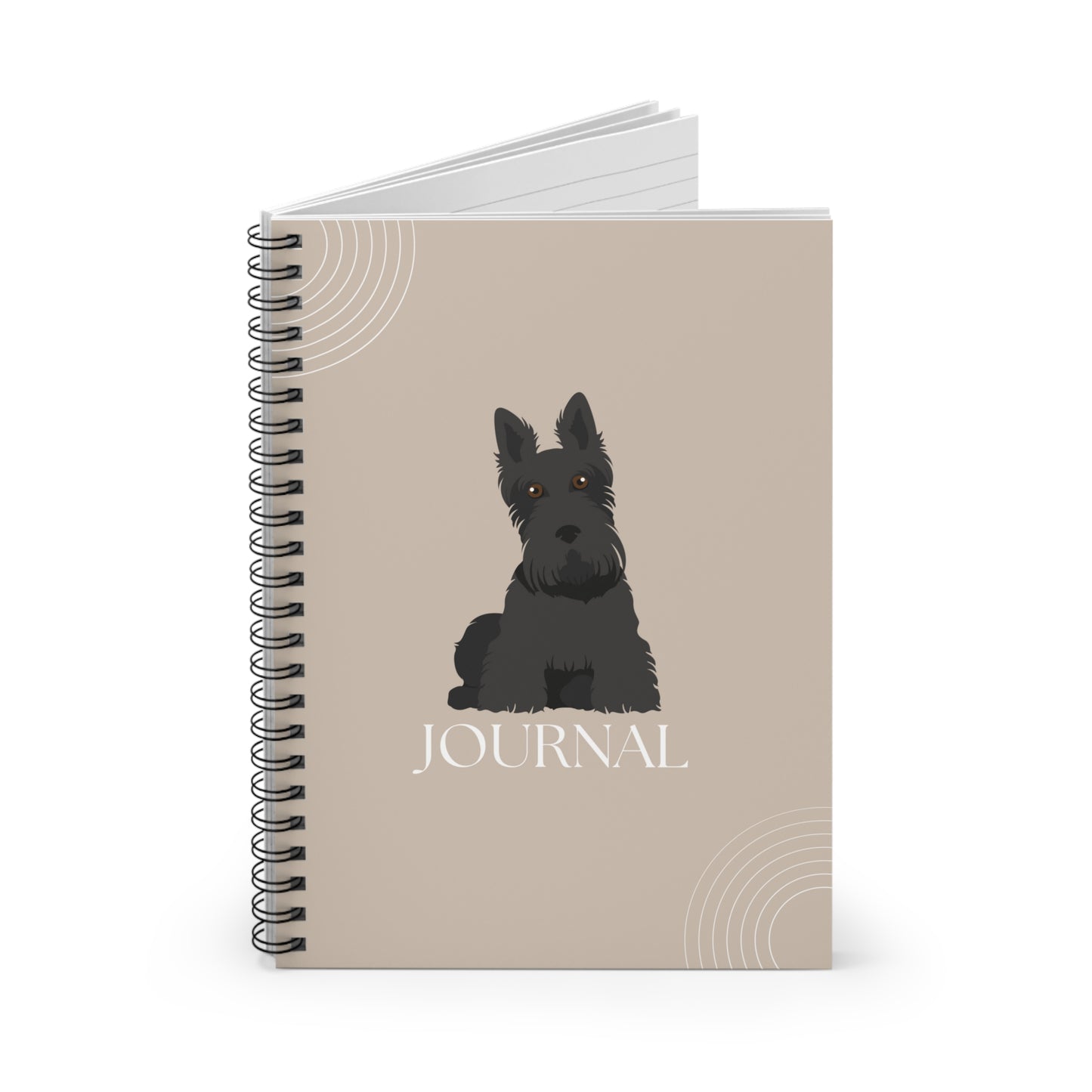 Scottish Terrier College Ruled Spiral Notebook