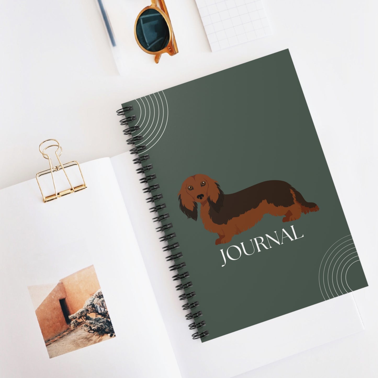 Dachshund College Ruled Spiral Notebook