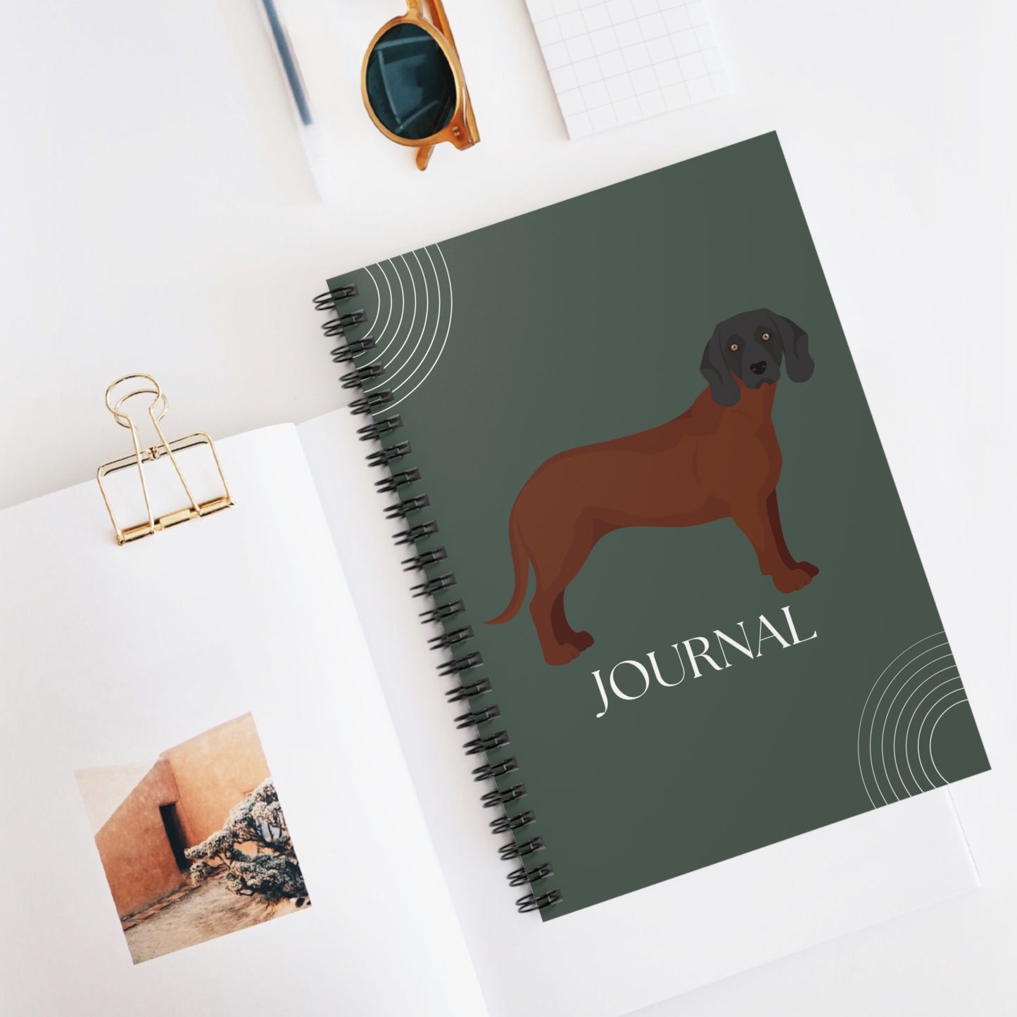 Bavarian Mountain Scent Hound College Ruled Spiral Notebook