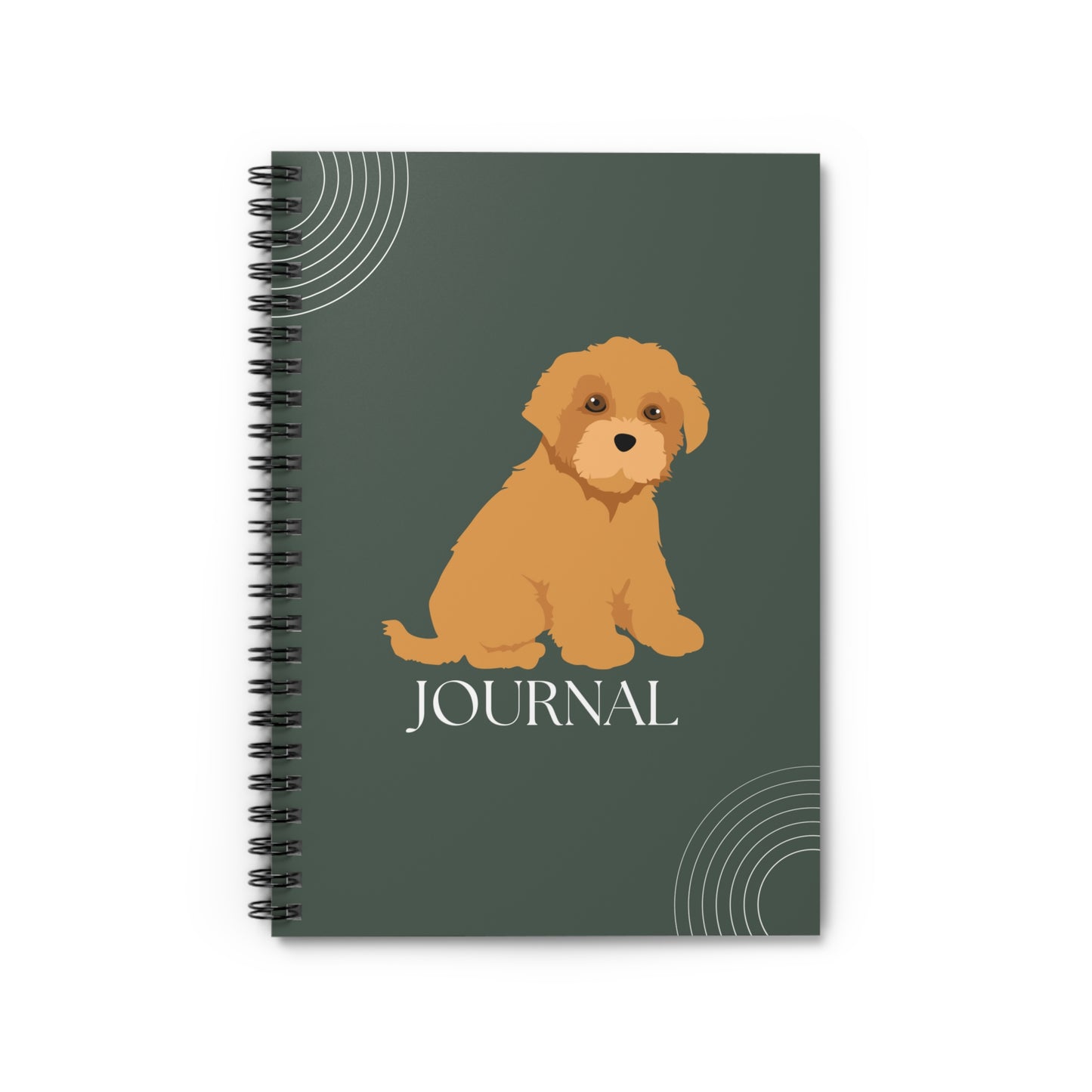 Mini Labradoodle College Ruled Spiral Notebook