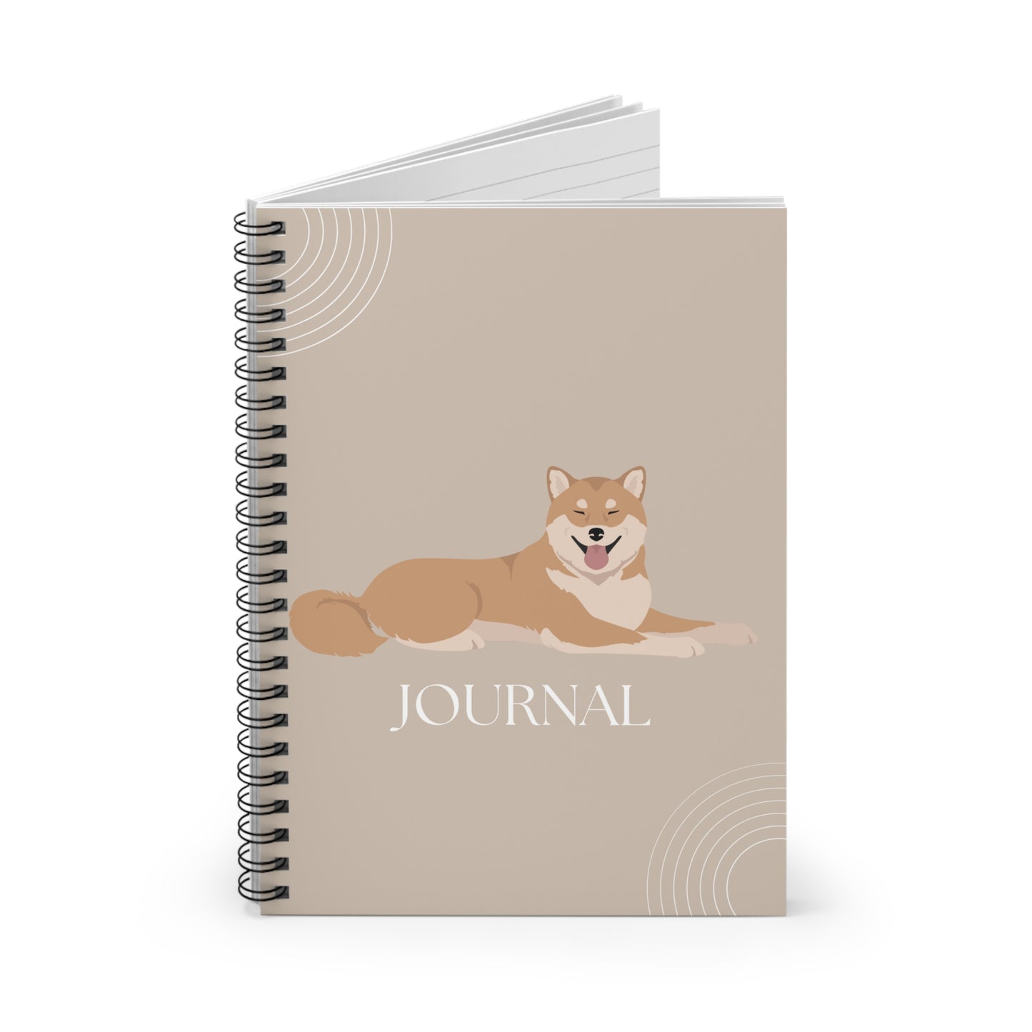 Shiba Inu College Ruled Spiral Notebook