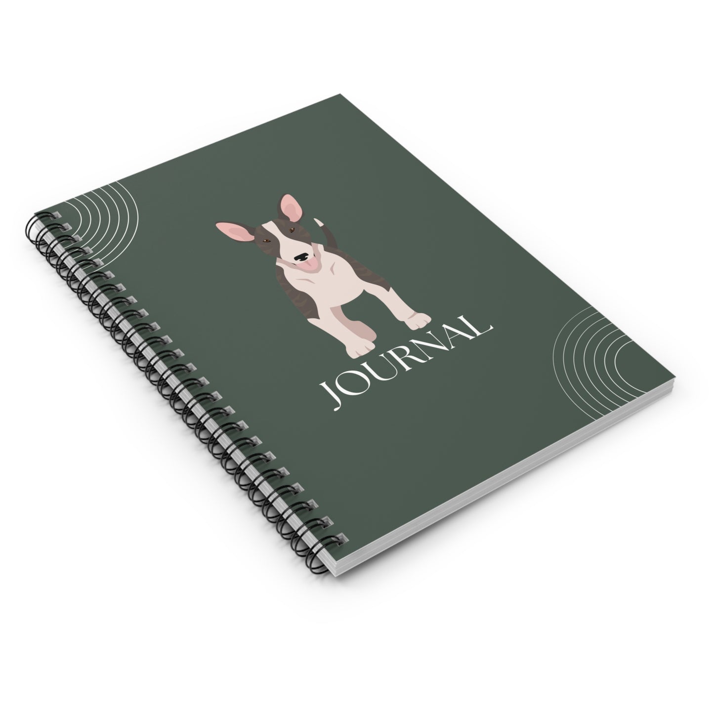 Bull Terrier College Ruled Spiral Notebook