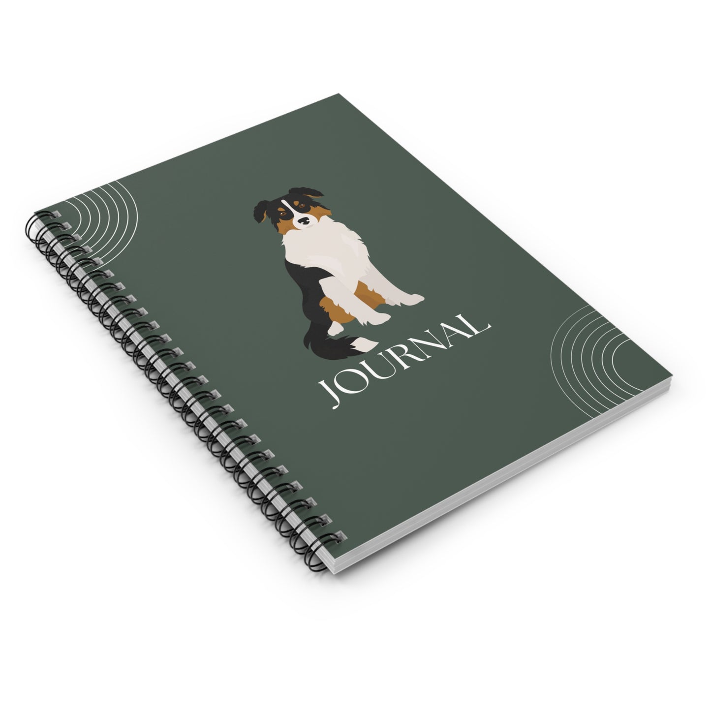 Australian Shepherd College Ruled Spiral Notebook