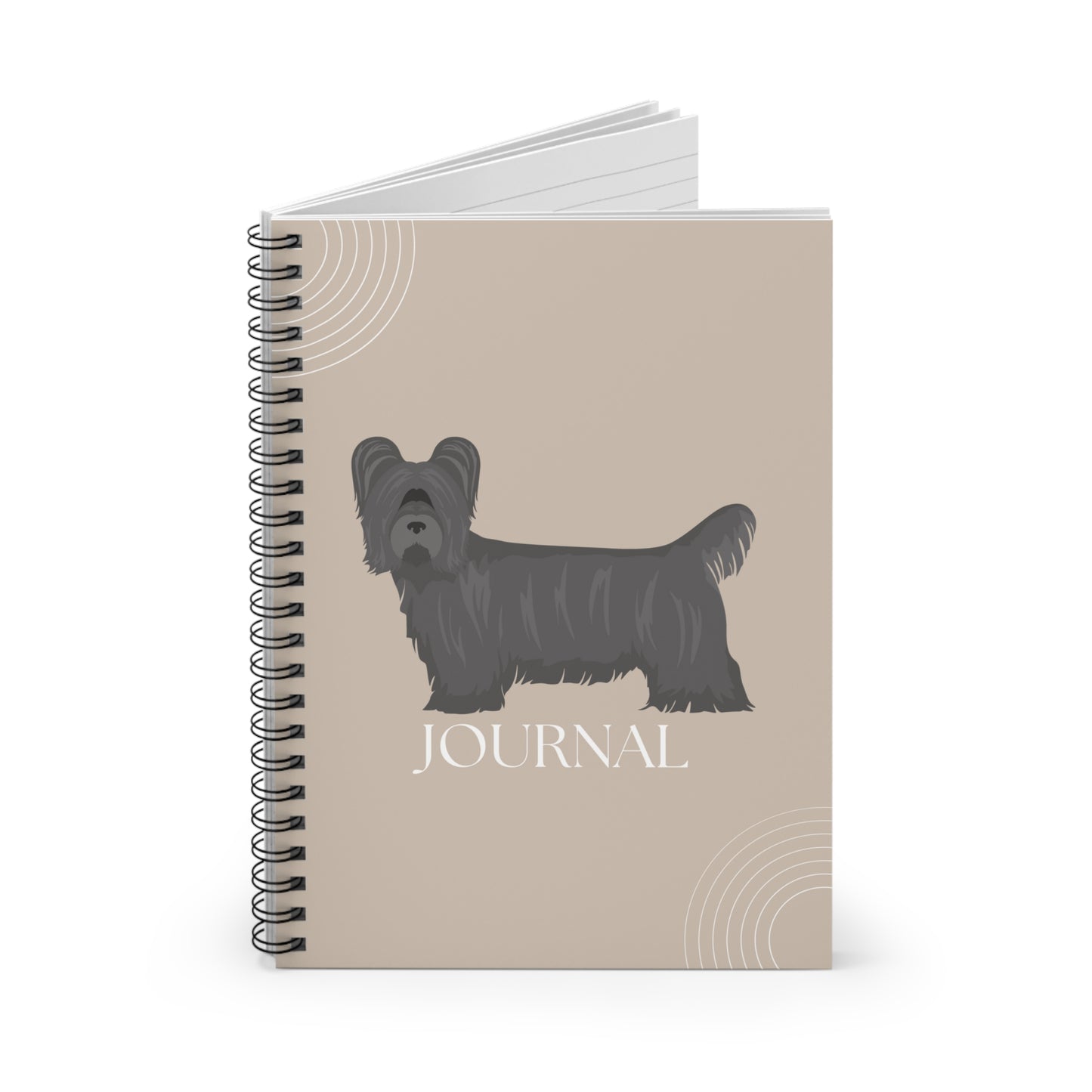 Skye Terrier College Ruled Spiral Notebook