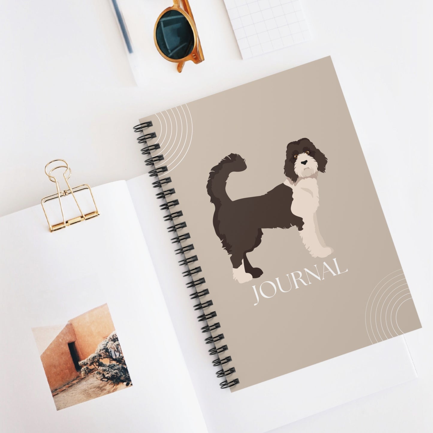 Standard Labradoodle College Ruled Spiral Notebook