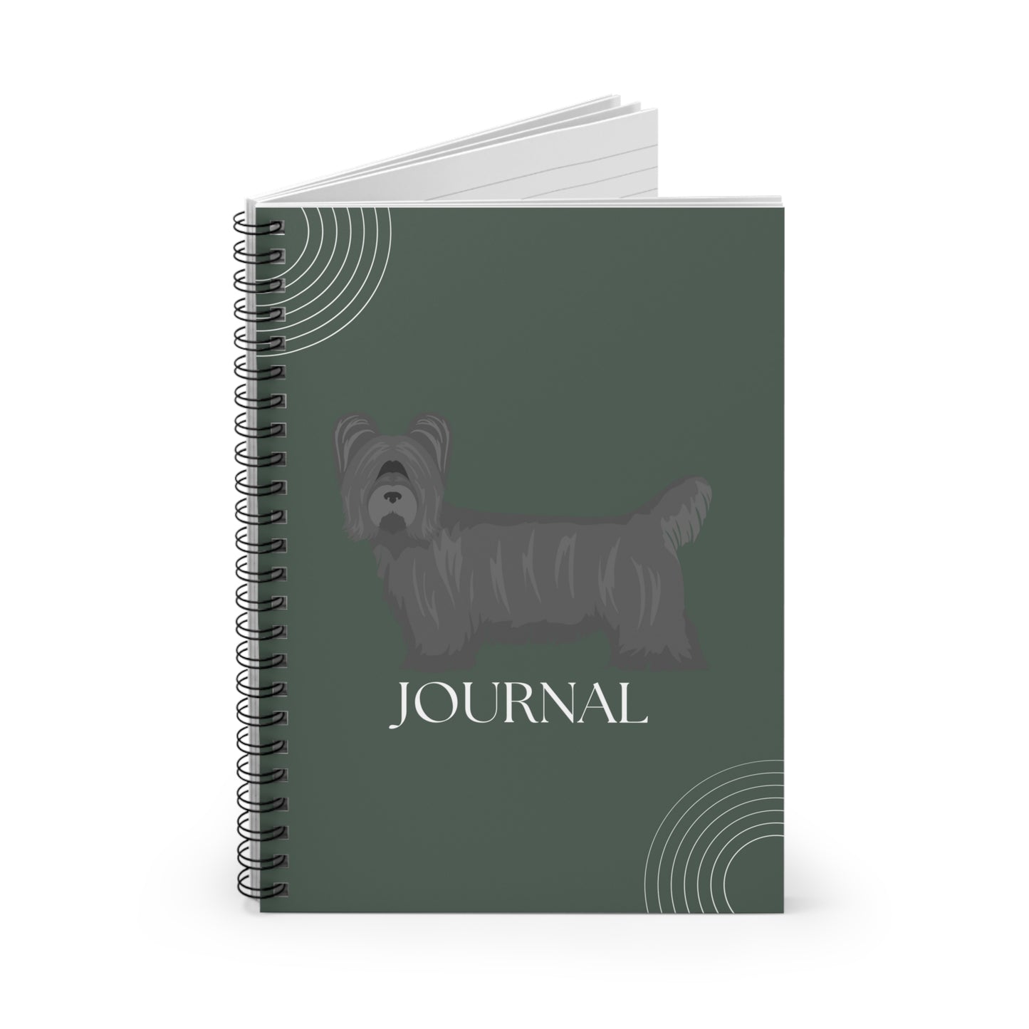 Skye Terrier College Ruled Spiral Notebook