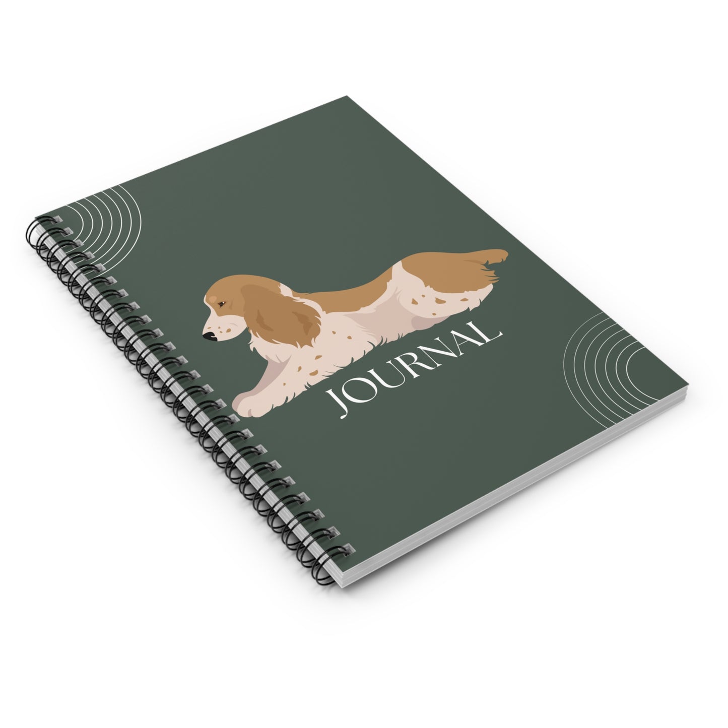 English Cocker Spaniel College Ruled Spiral Notebook