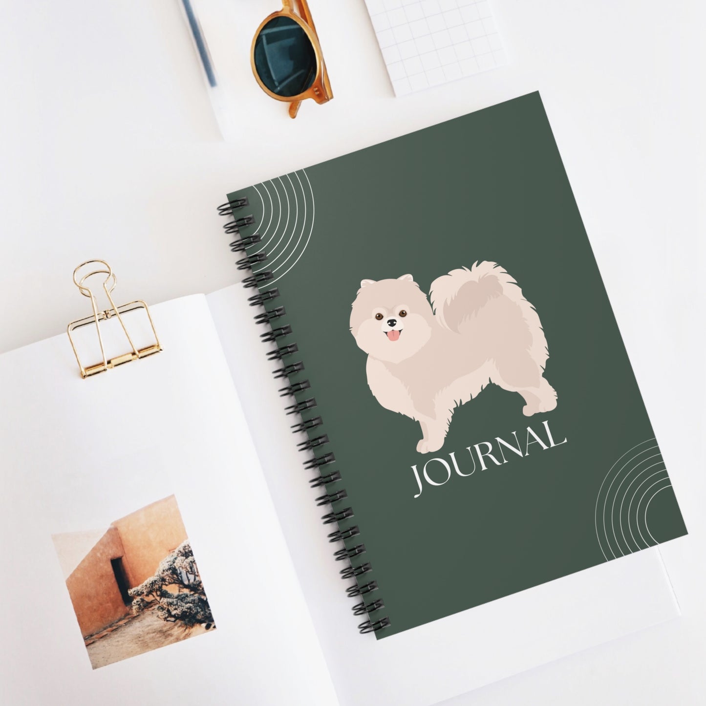 Pomeranian College Ruled Spiral Notebook